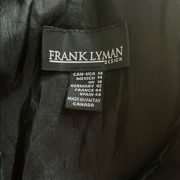 🇨🇦 Frank Lyman 90s Black Bubble Dress – Back Waist Tie – Size 14 - Picture 2 of 6